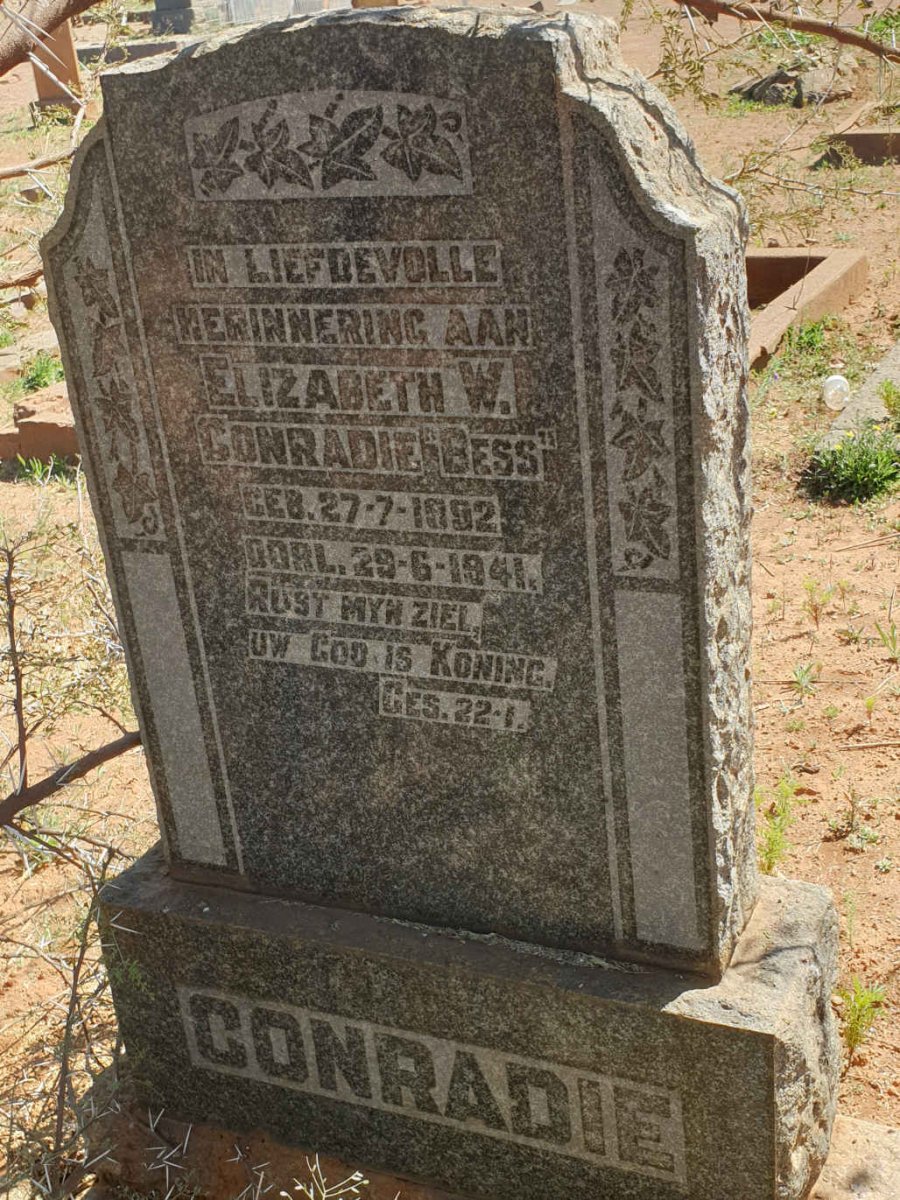 CONRADIE Elizabeth W. 1892-1941