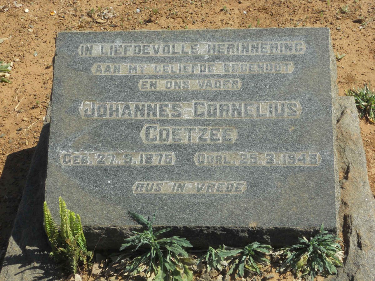 COETZEE Johannes Cornelius 1875-1948