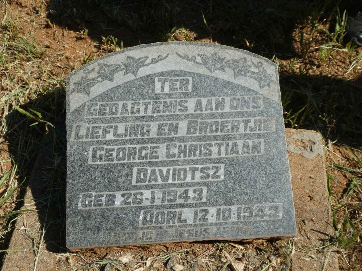DAVIDTSZ George Christiaan 1943-1943