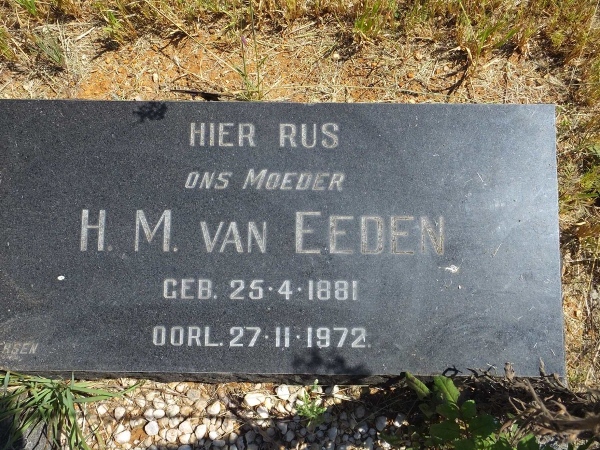 EEDEN H.M., van 1881-1972
