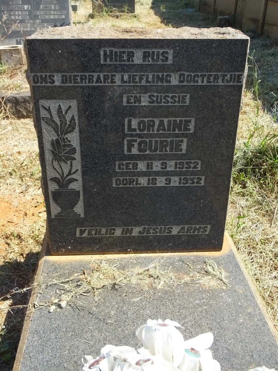 FOURIE Loraine 1952-1952