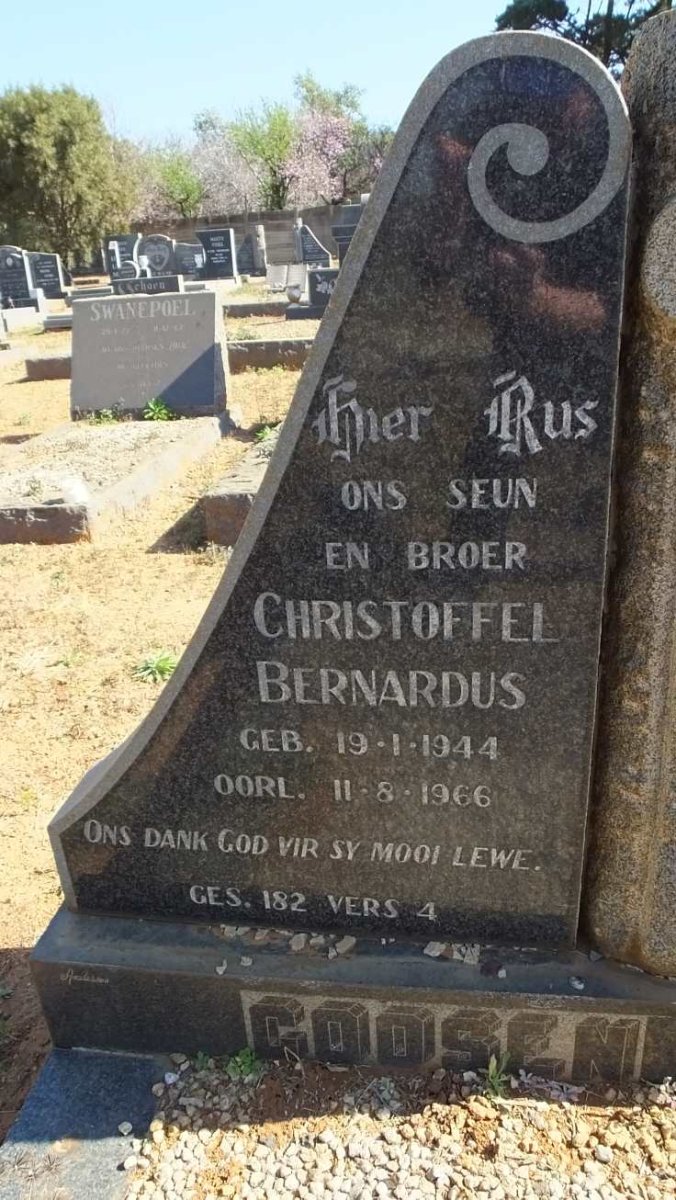 GOOSEN Christoffel Bernardus 1944-1966