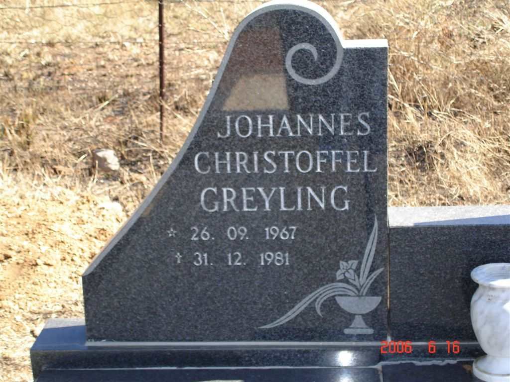 GREYLING Johannes Christoffel 1967-1981