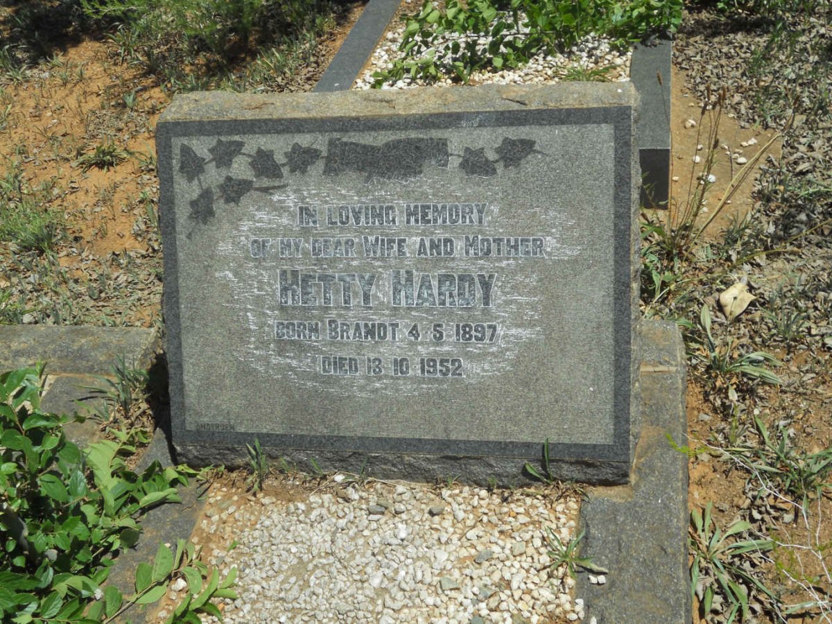 HARDY Hettie nee BRANDT 1897-1952