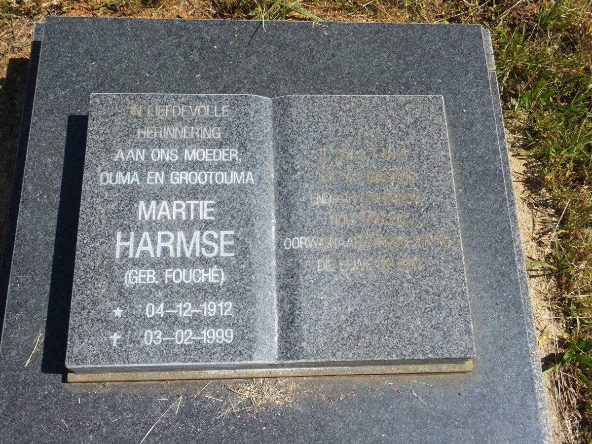 HARMSE Martie nee FOUCHE 1912-1999