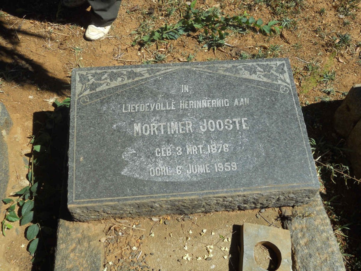 JOOSTE Mortimer 1876-1959