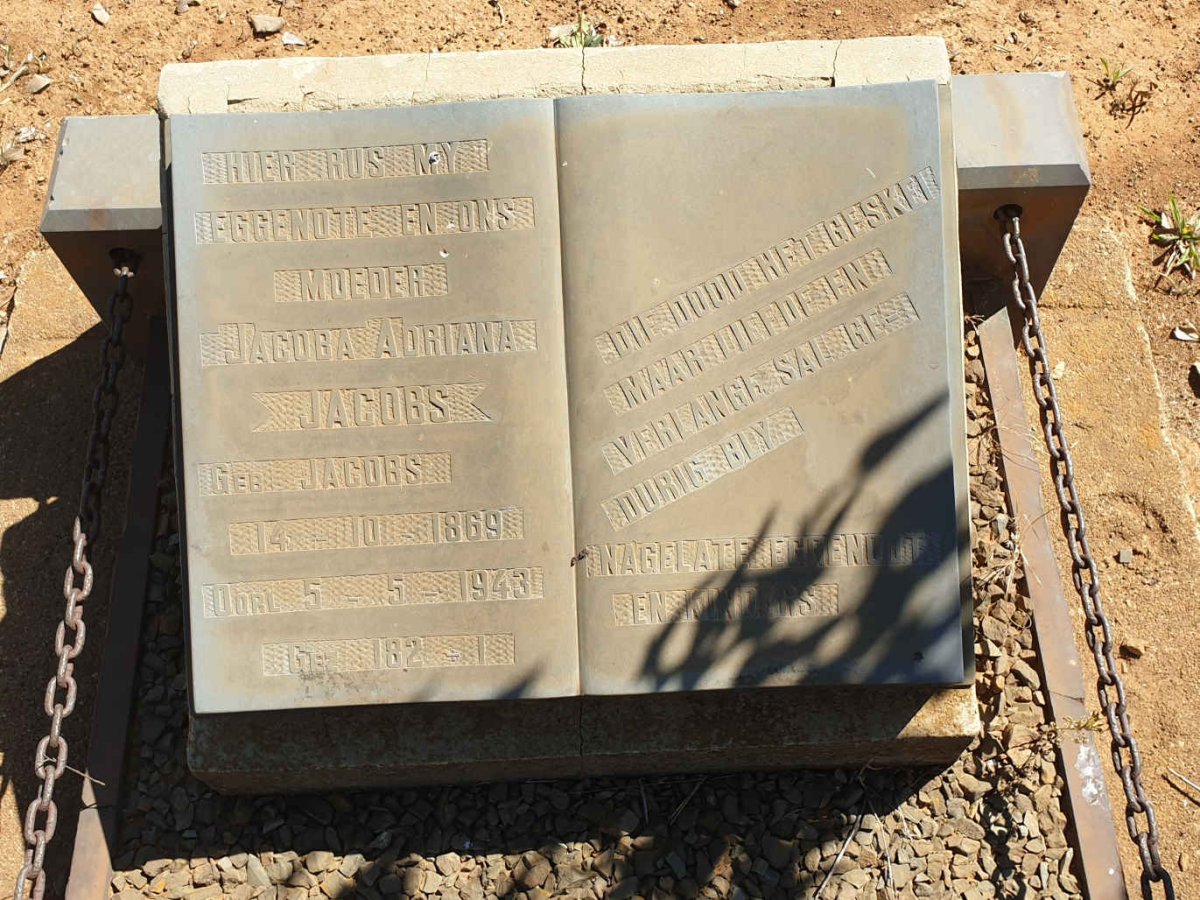 JACOBS Jacoba Adriana nee JACOBS 1869-1943
