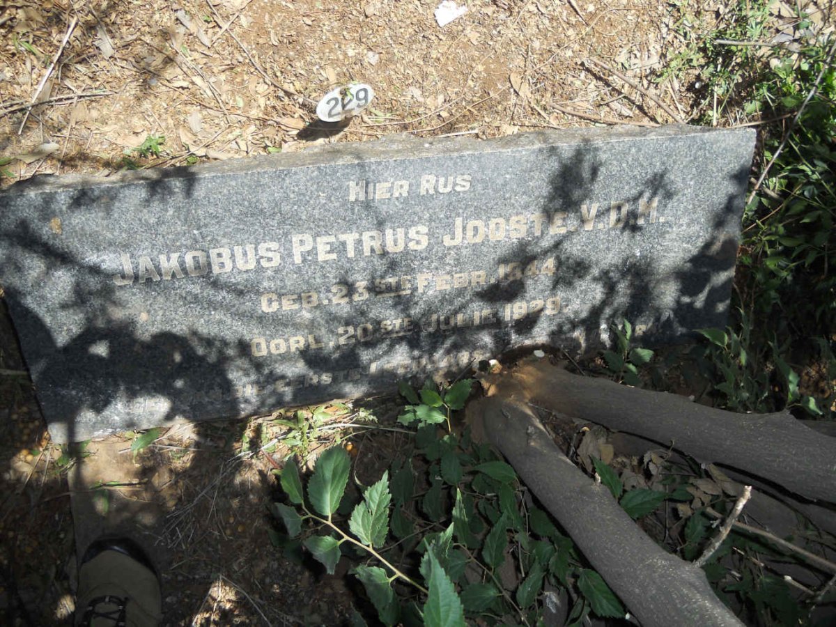 JOOSTE Jacobus Petrus 1844-1929