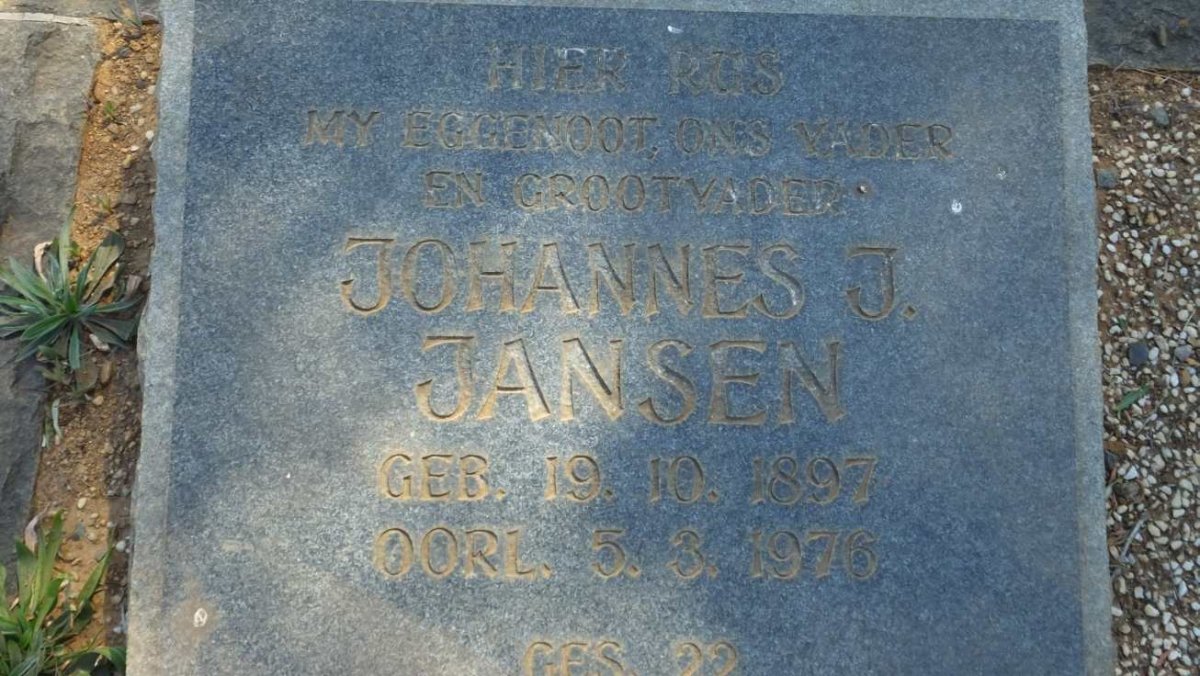 JANSEN Johannes J. 1897-1976