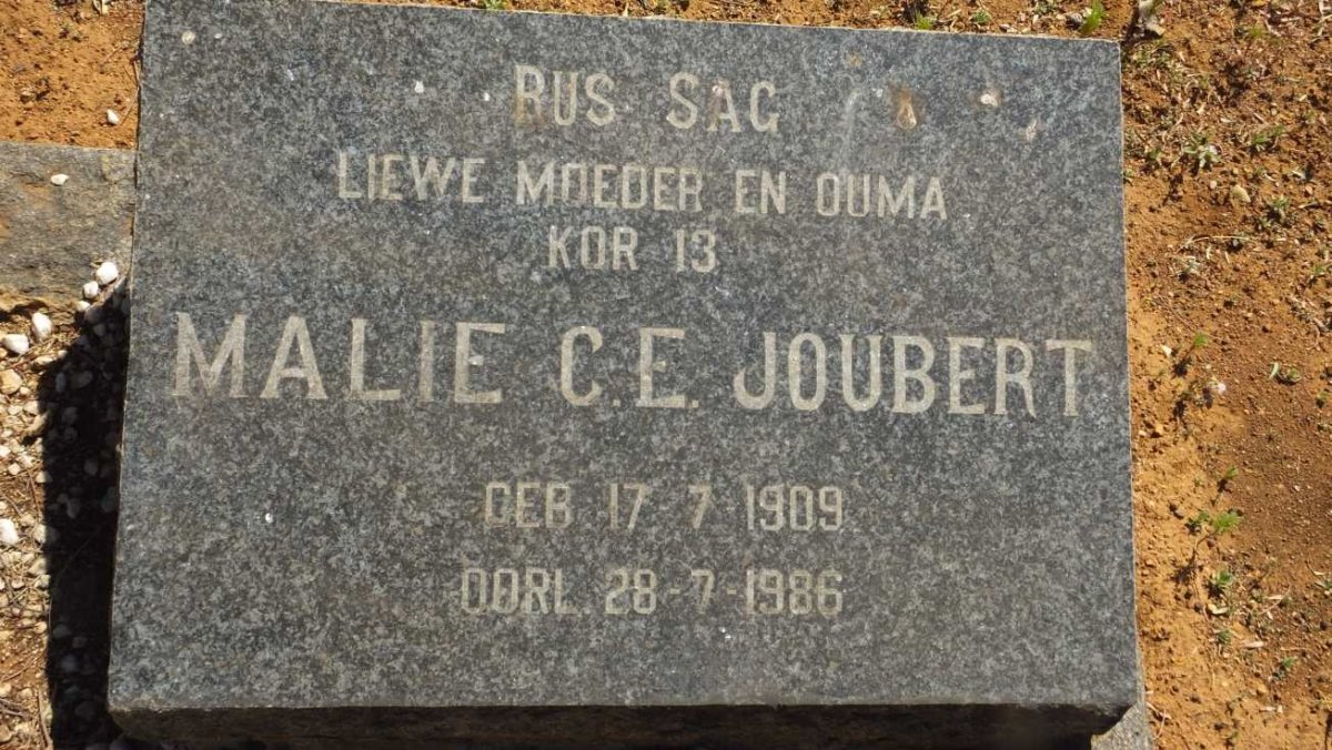 JOUBERT Malie C.E. 1909-1986