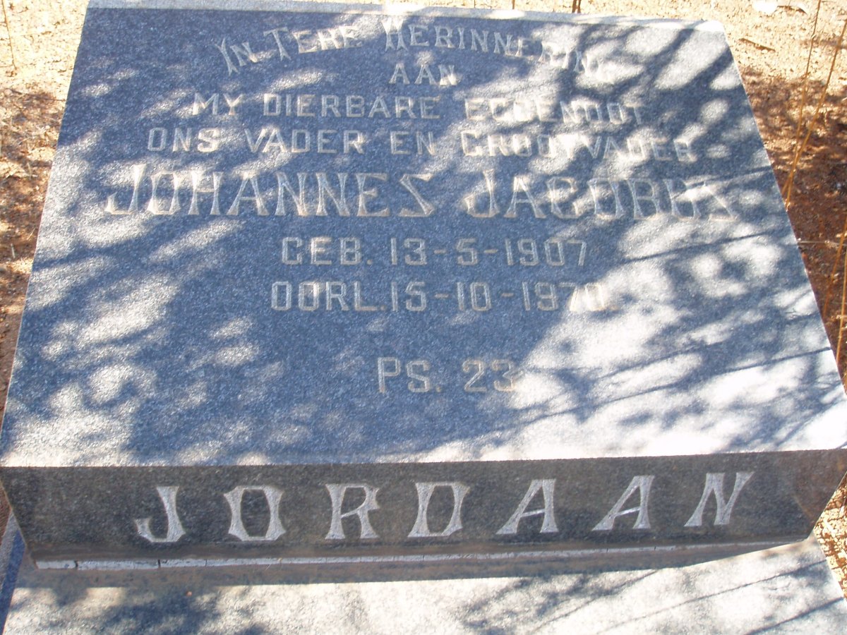 JORDAAN Johannes Jacobus 1907-1970