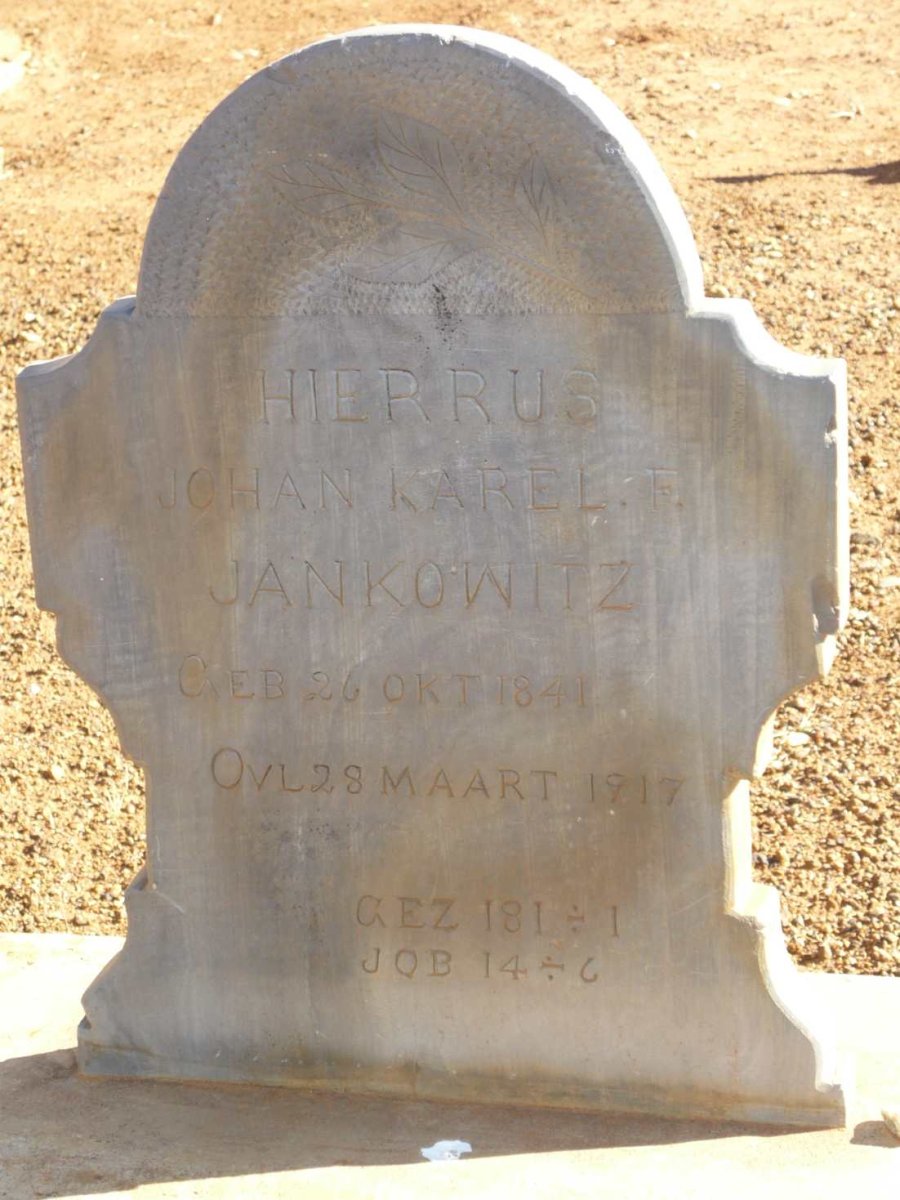 JANKOWITZ Johann Karel Frederik  1841-1917