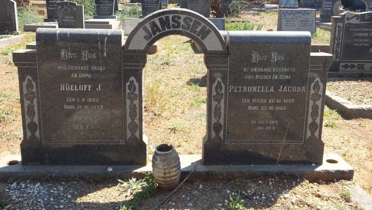 JANSSEN Roeloff J. 1892-1972 &amp; Petronella Jacoba VISSER 1889-1965