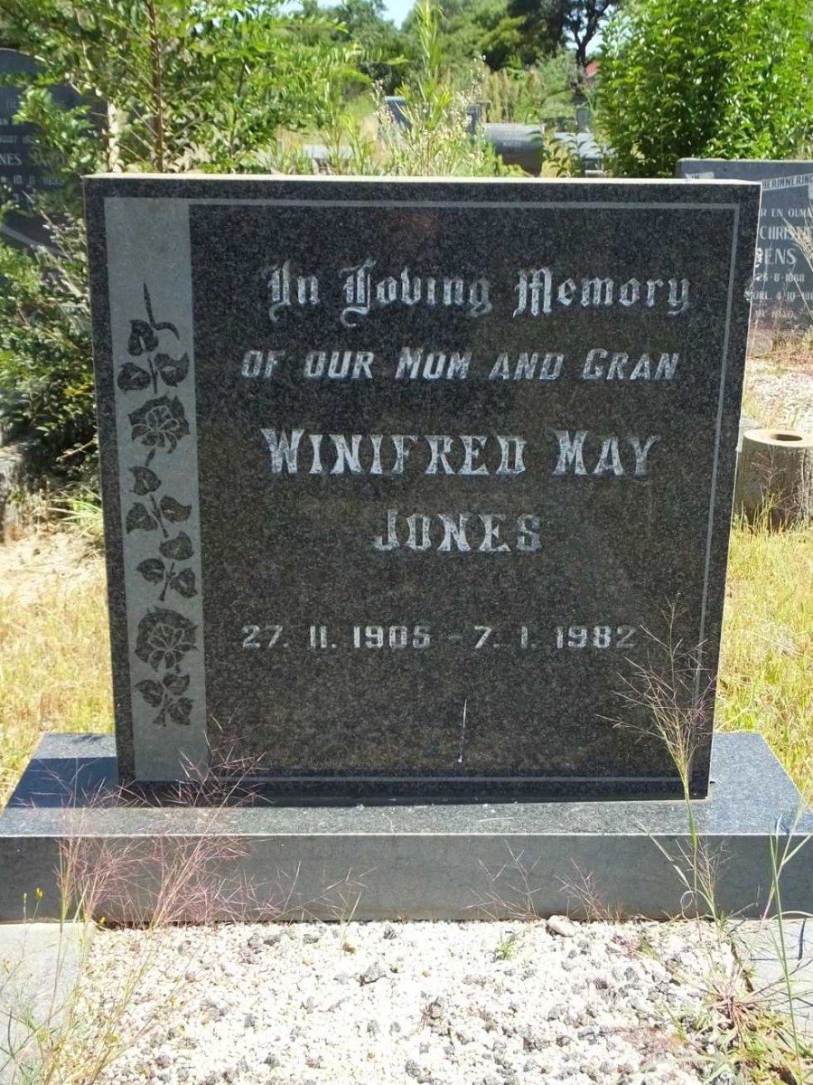 JONES Winifred May 1905-1982