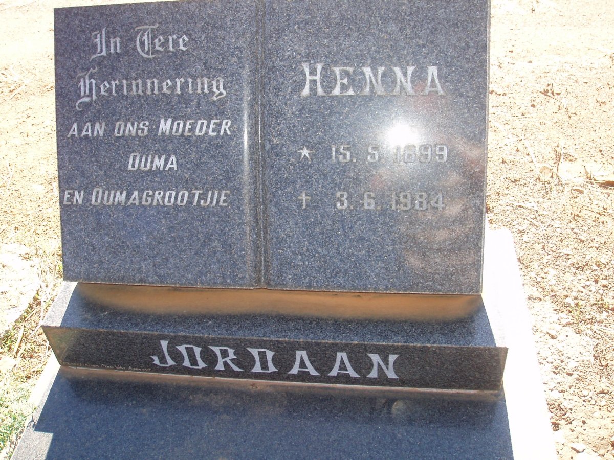 JORDAAN Henna 1899-1984