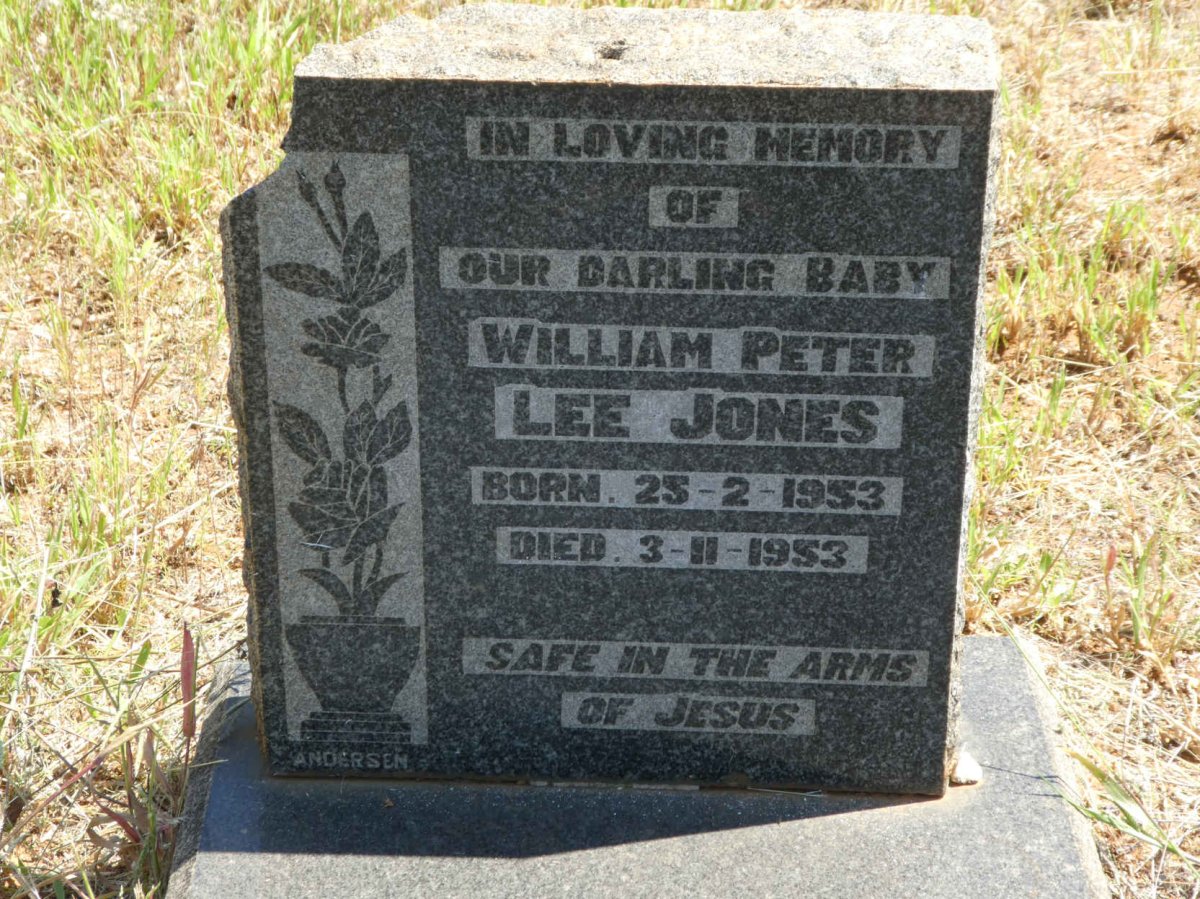 JONES Willem Peter Lee 1953-1953