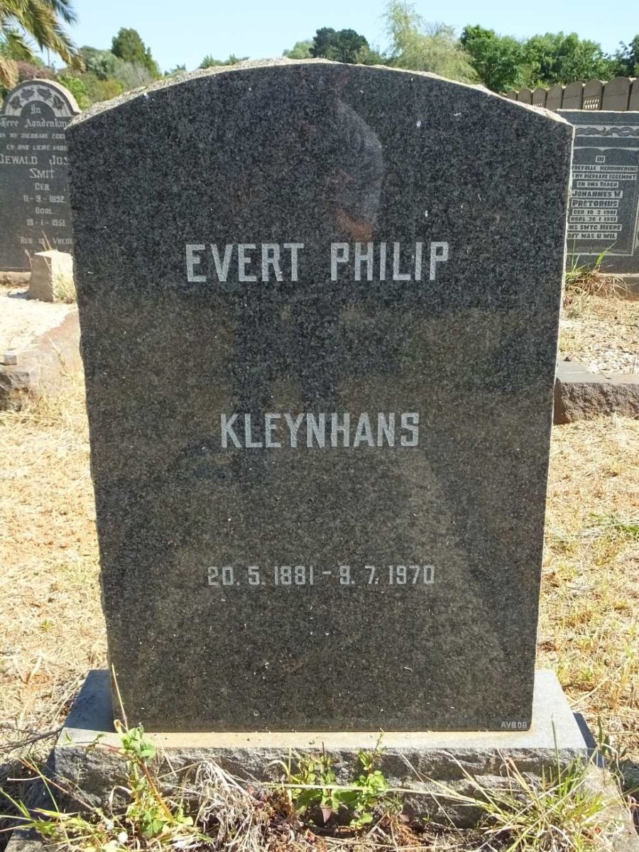 KLEYNHANS Evert Philip 1881-1970