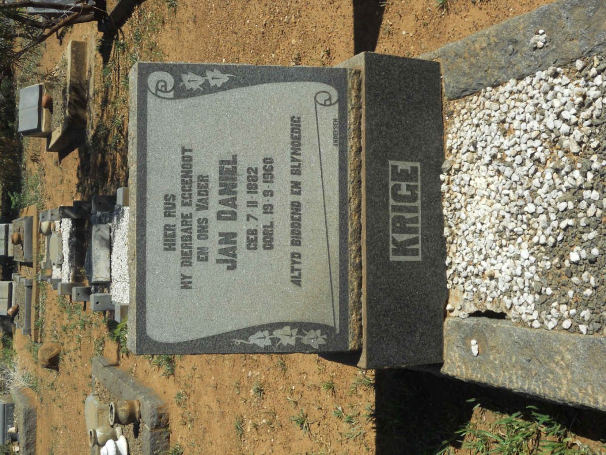 KRIGE Jan Daniel 1882-1960