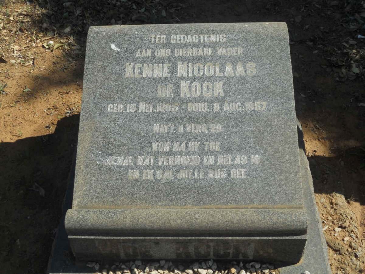 KOCK Kenne Nicolaas, de 1885-1957