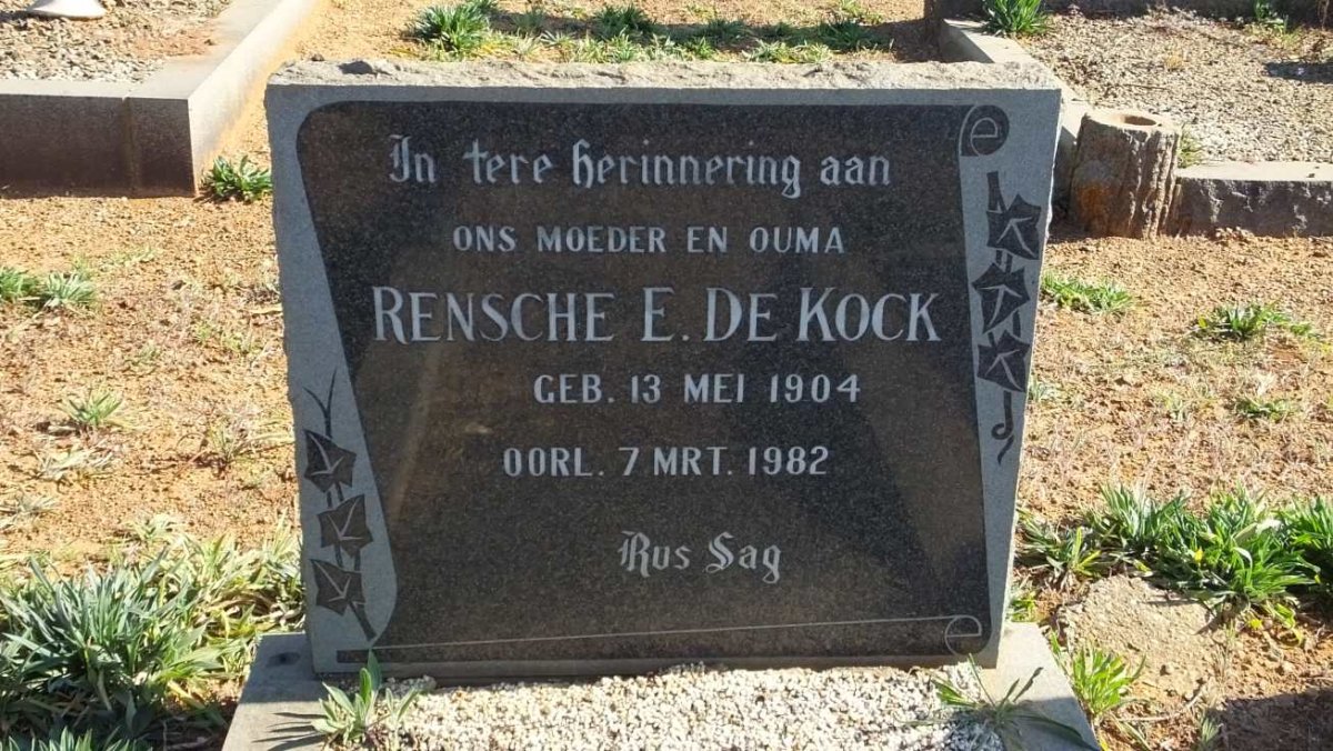 KOCK Rensche E., de 1904-1982