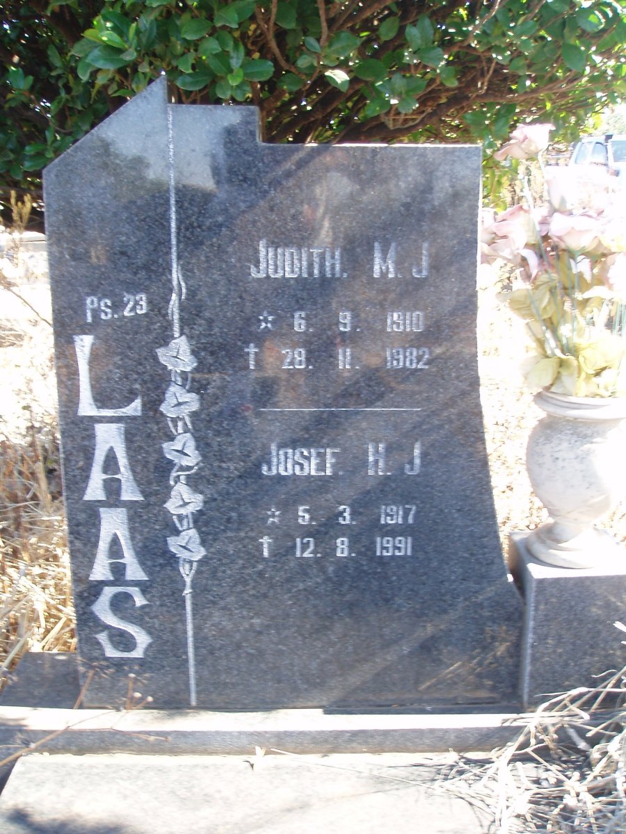 LAAS Josef H.J. 1917-1991 &amp; Judith M.J. 1910-1982