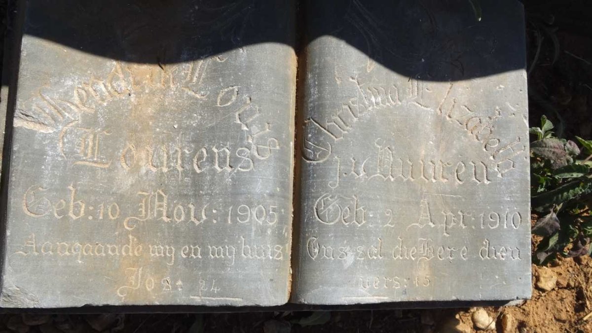 LOURENS Hendrik Louis 1905-1966 &amp; Christina E. J. VAN VUUREN 1910-1976