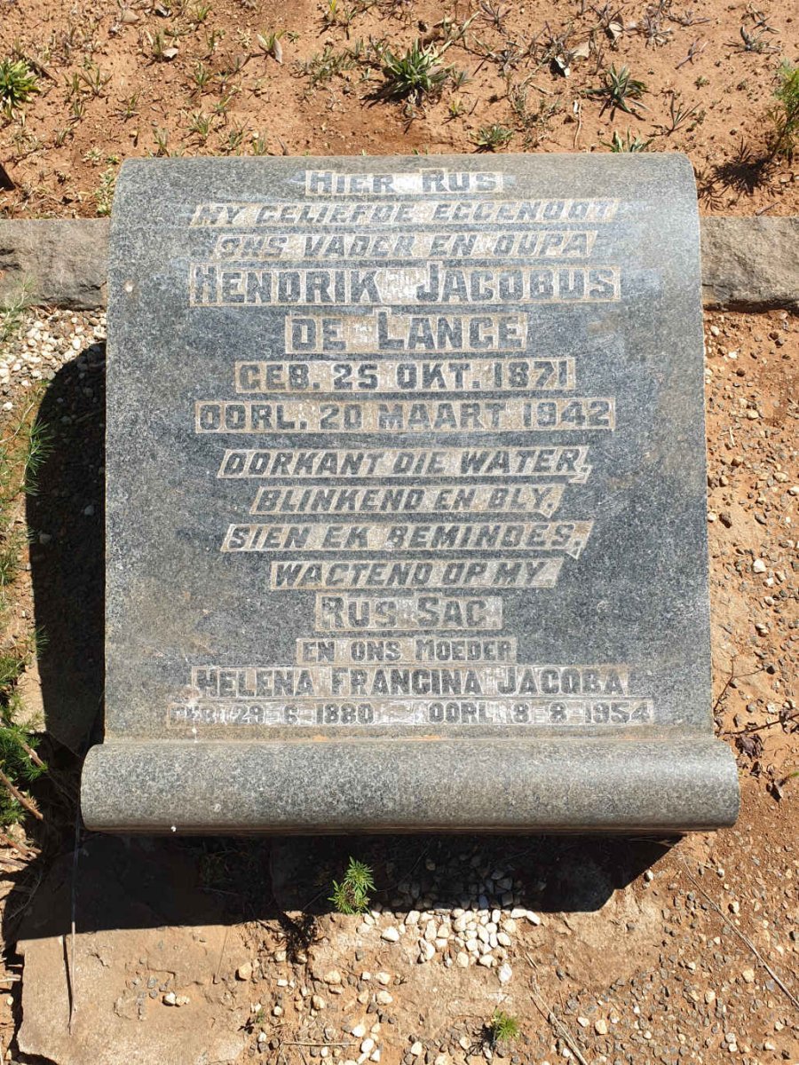 LANGE Hendrik Jacobus, de 1871-1942 &amp; Helena Francina Jacoba 1880-1954