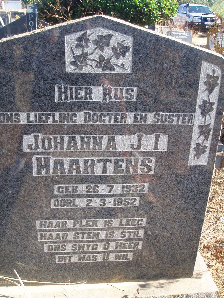 MAARTENS Johanna J.I. 1932-1952