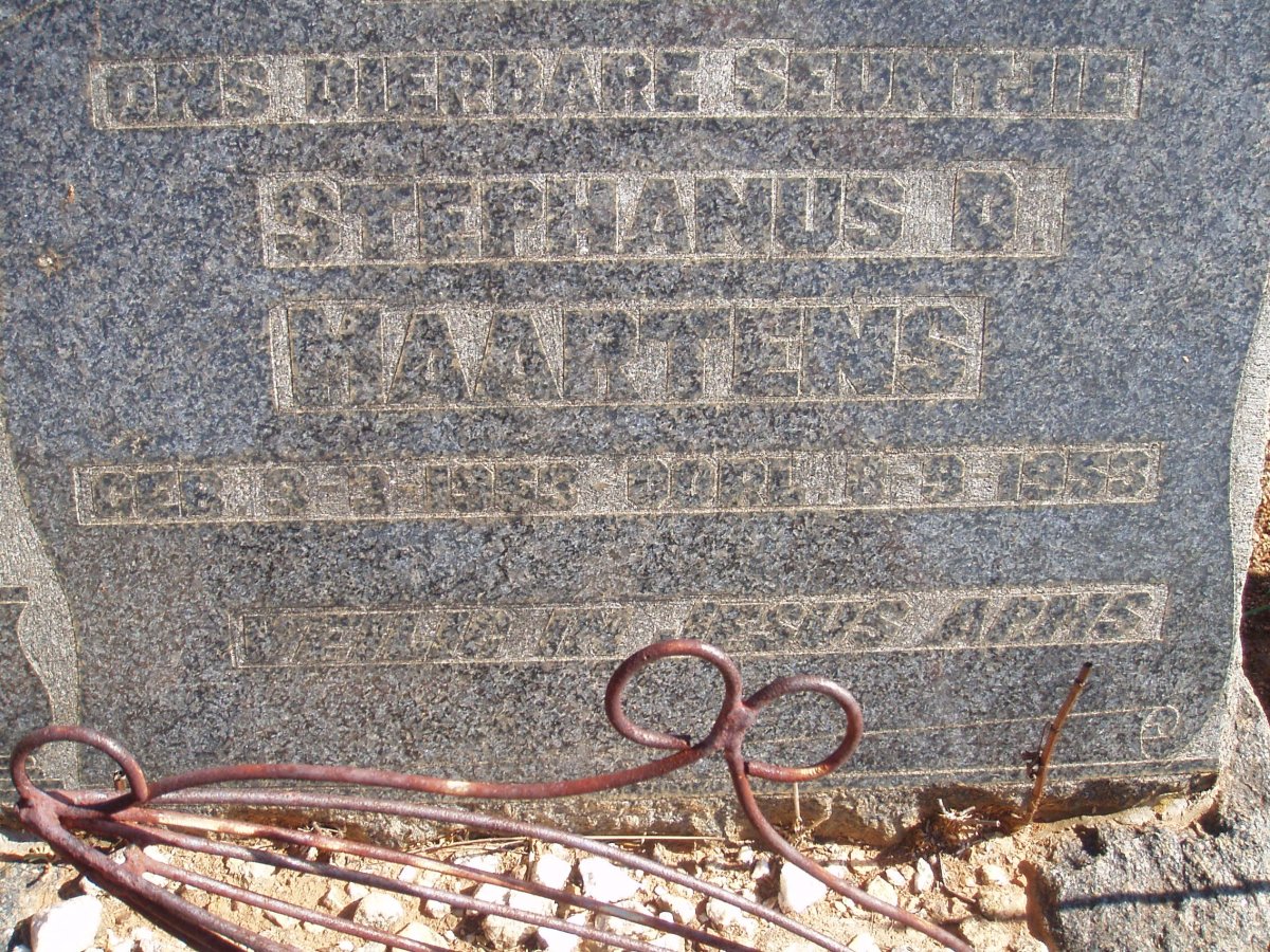 MAARTENS Stephanus D. 1953-1953
