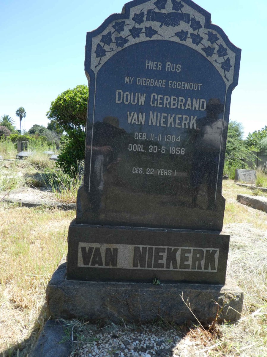 NIEKERK Douw Gerbrand, van 1904-1956