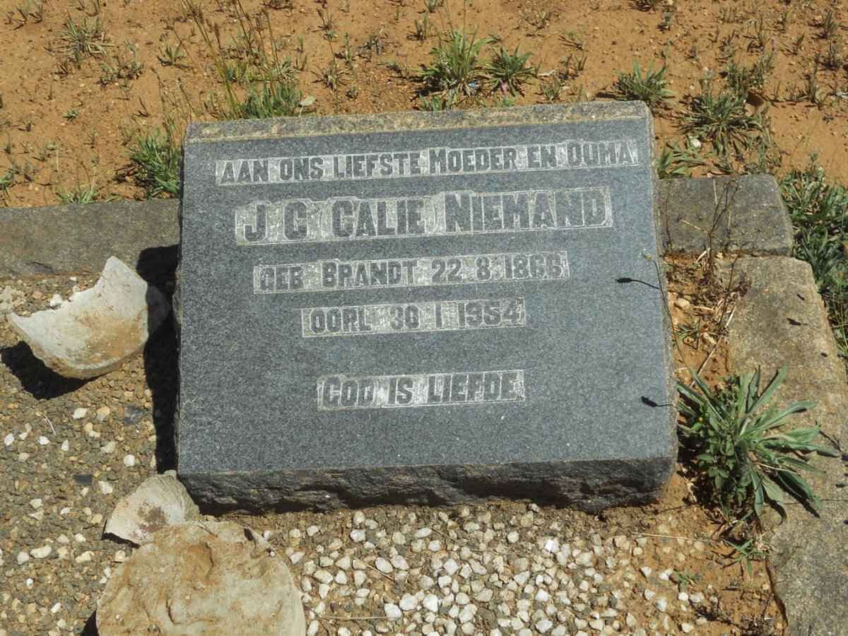 NIEMAND J.C. nee BRANDT 1866-1954