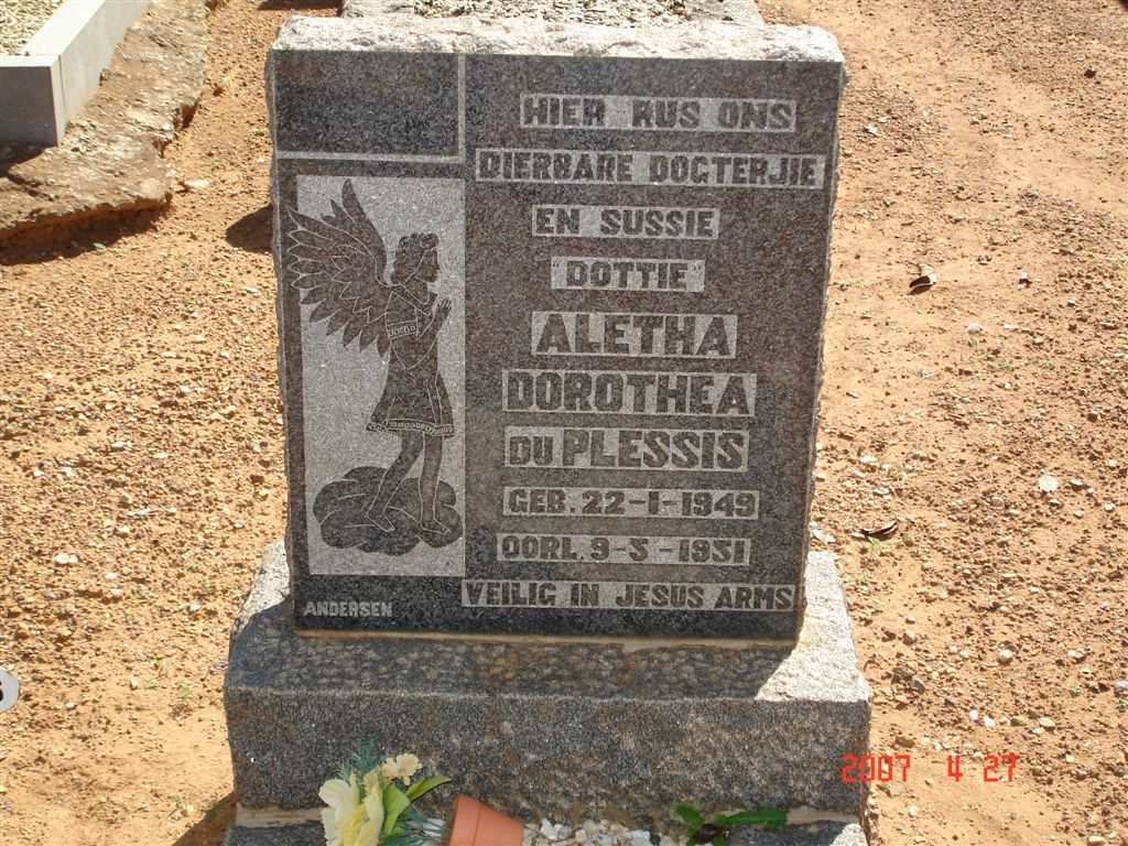 PLESSIS Aletta Dorothea, du 1949-1951