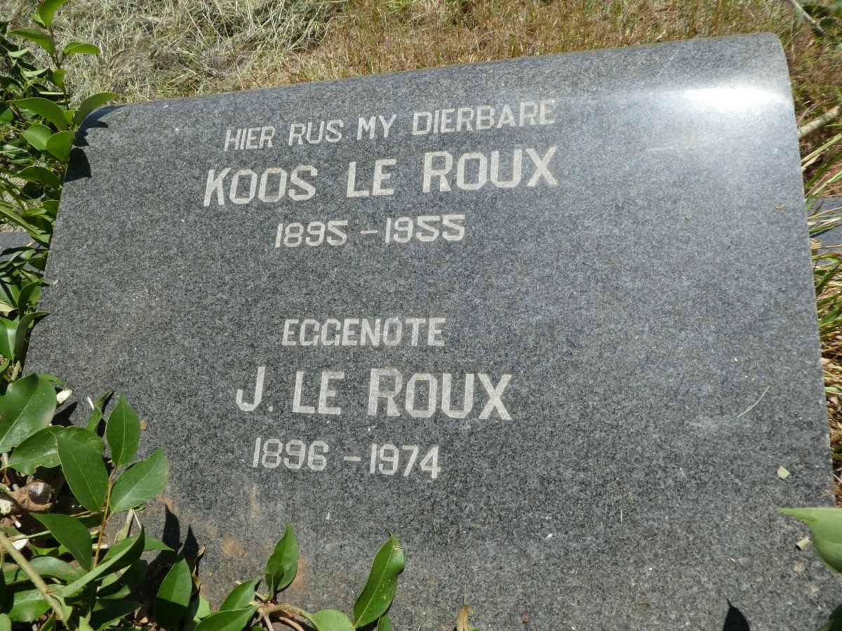 ROUX Koos, le 1895-1955 &amp; J. 1896-1974