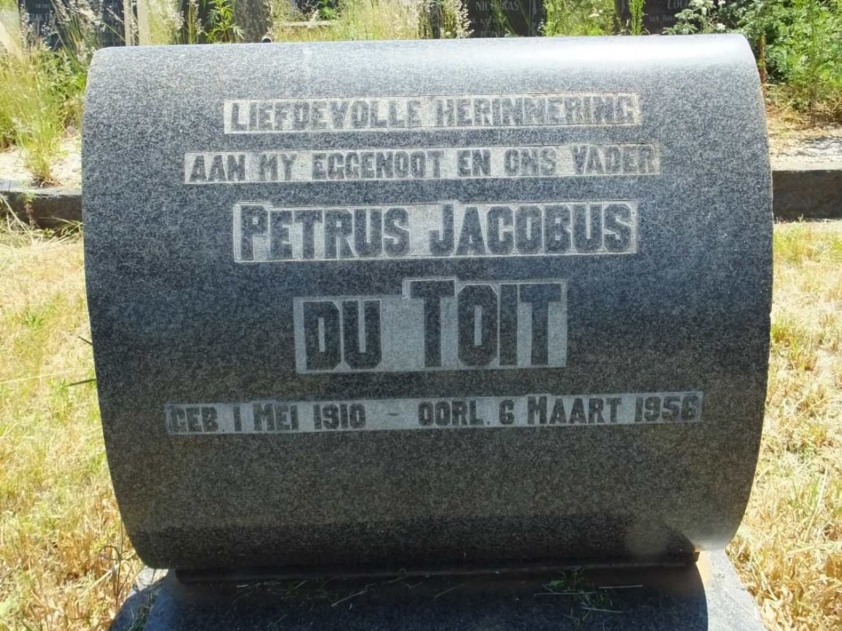 TOIT Petrus Jacobus, du 1910-1956