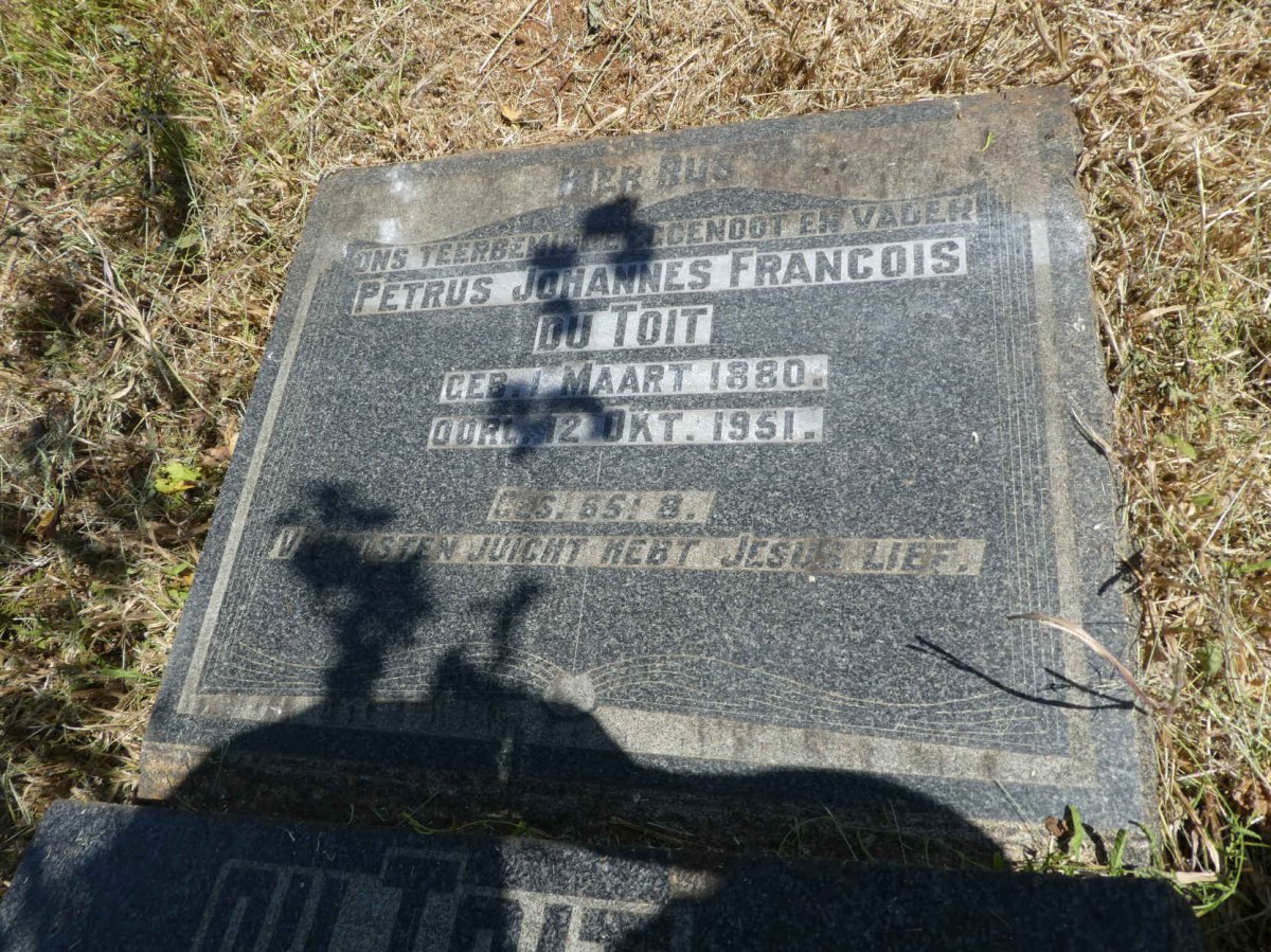 TOIT Petrus Johannes Francois, du 1880-1951