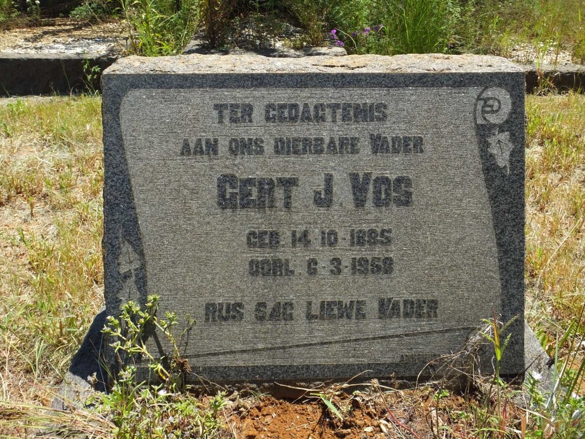VOS Gert J. 1885-1958