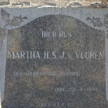 VUUREN Martha H.S., J. v. 1893-1974