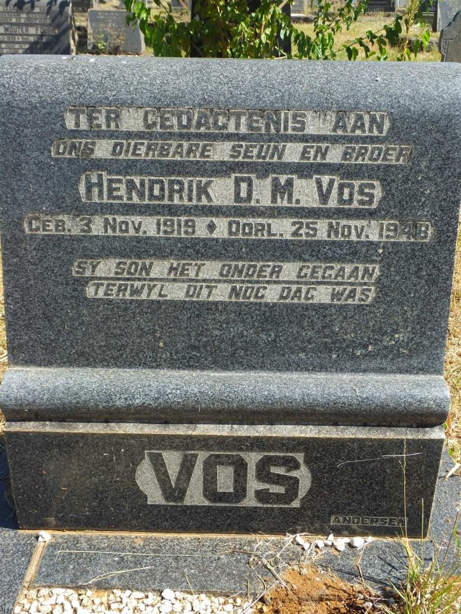 VOS Hendrik D.M. 1919-1948