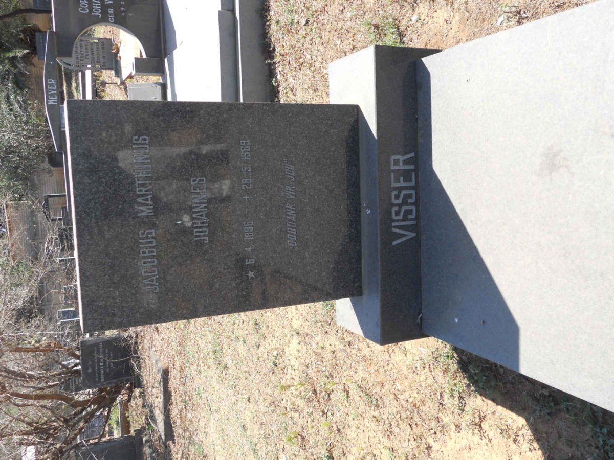 VISSER Jacobus Marthinus Johannes 1896-1969