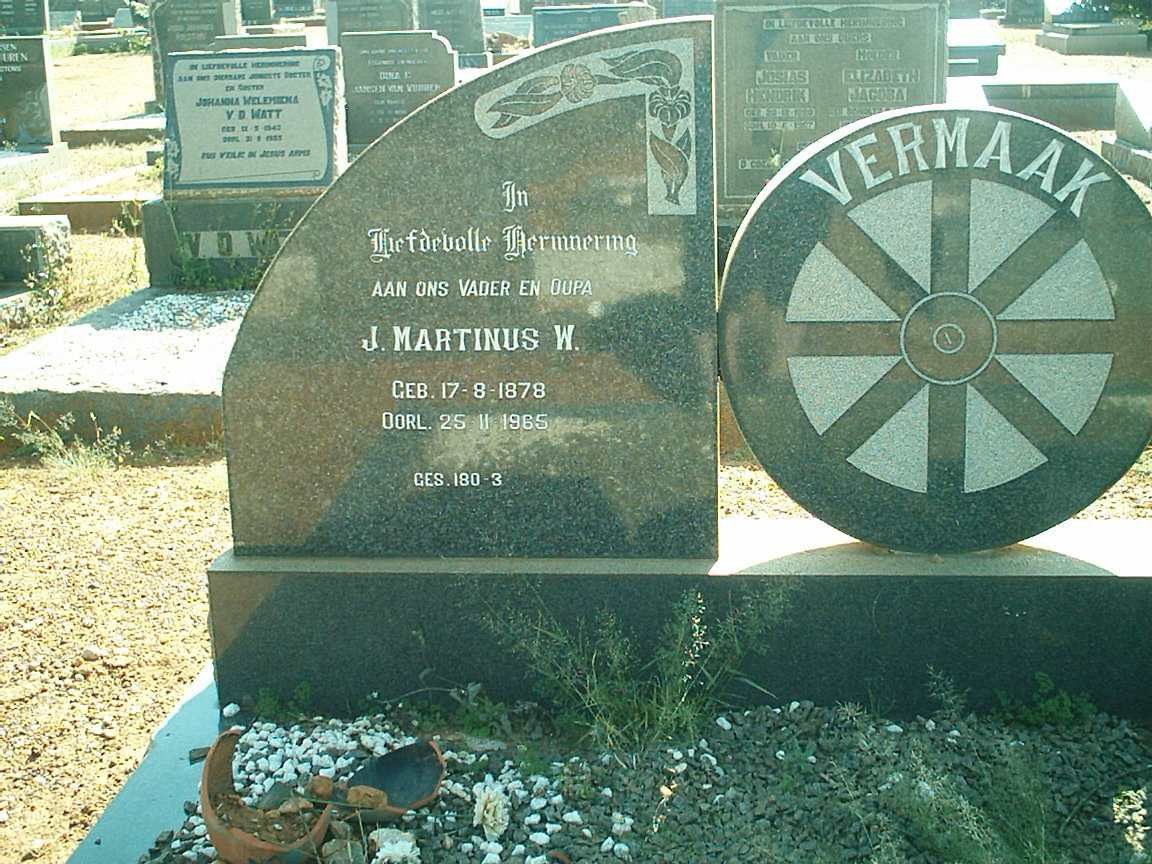 VERMAAK J. Marthinus W. 1878-1965