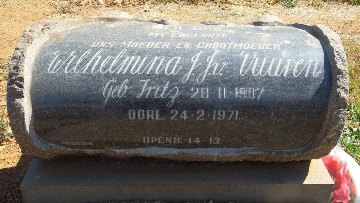 VUUREN Wilhelmina J., J.v. nee FRITZ 1907-1971