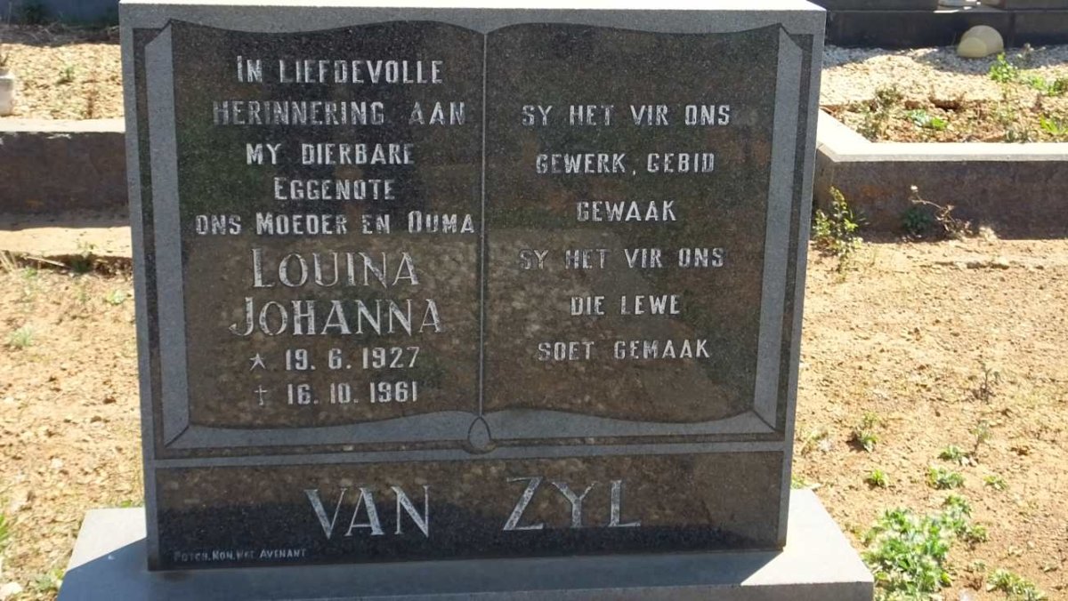 ZYL Louina Johanna, van 1927-1961