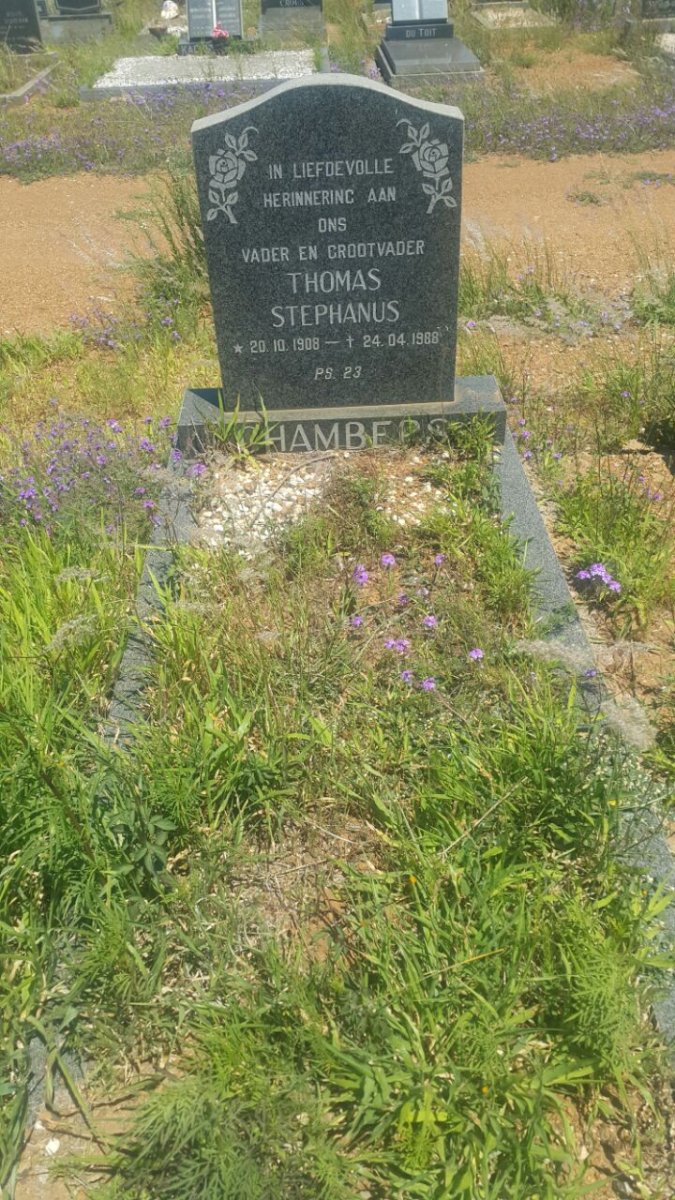 CHAMBERS Thomas Stephanus 1908-198?
