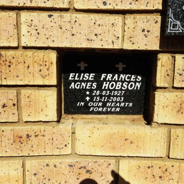 HOBSON Elise Frances Agnes 1927-2003