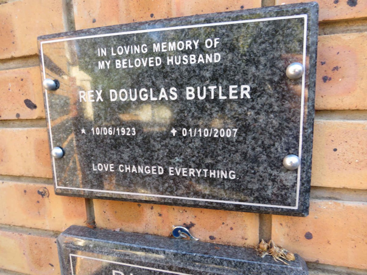BUTLER Rex Douglas 1923-2007