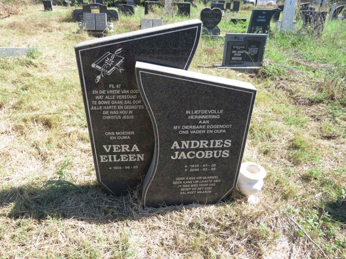 ? Andries Jacobus 1932-2000 & Vera Eileen 1935- 