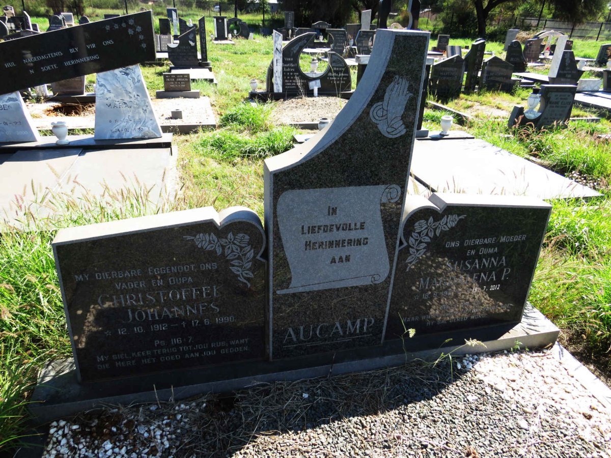 AUCAMP Christoffel Johannes 1912-1990 & Susanna Magdalena P. 1917-2012