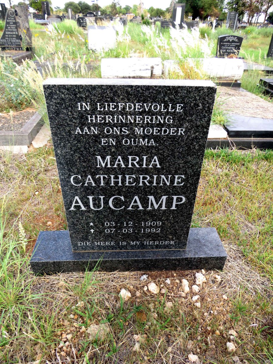 AUCAMP Maria Catherine 1909-1992