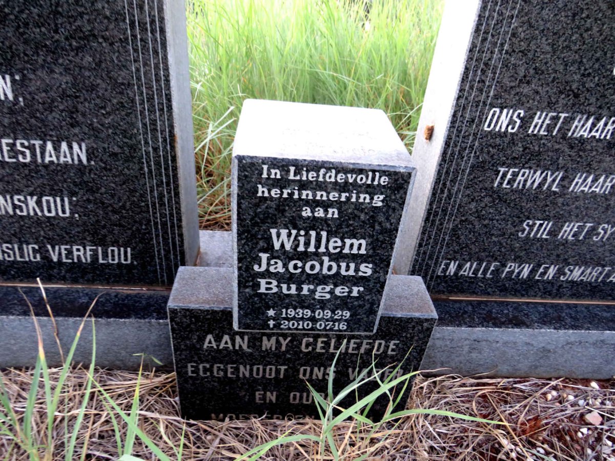 BURGER A.S. 1912-1977 & Gideon Pieter 1918-1979 :: BURGER Willem Jacobus 1939-2010_2