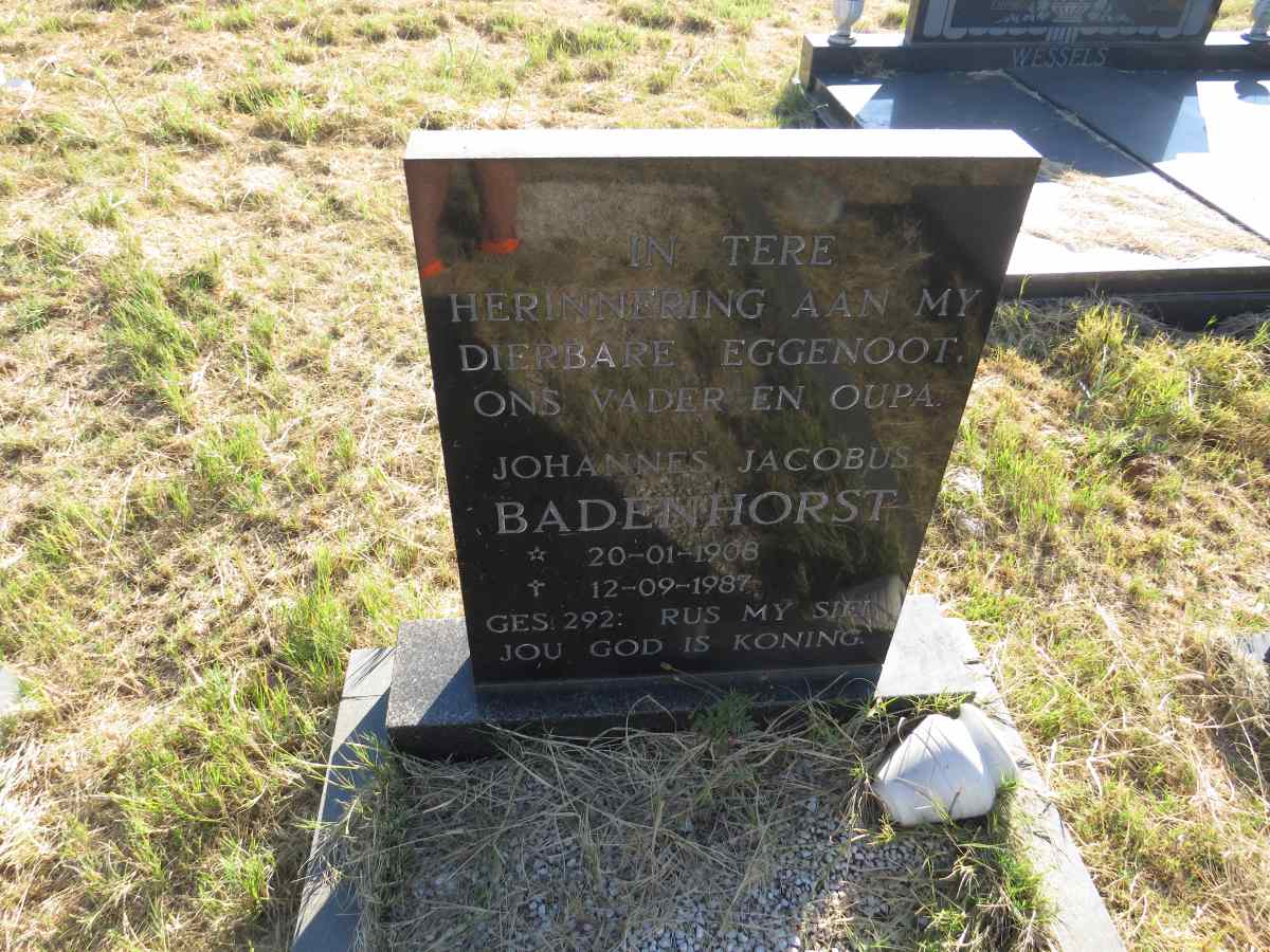BADENHORST Johannes Jacobus 1908-1987